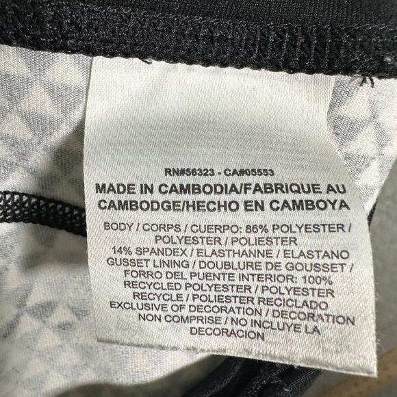 Nike Dri Fit Epic Running Crop Tight Black White Women's Size M - Picture 12 of 13